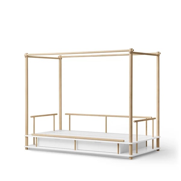 Minimalistisches Himmelbett mit nordisch-japanischem Design. (Product)