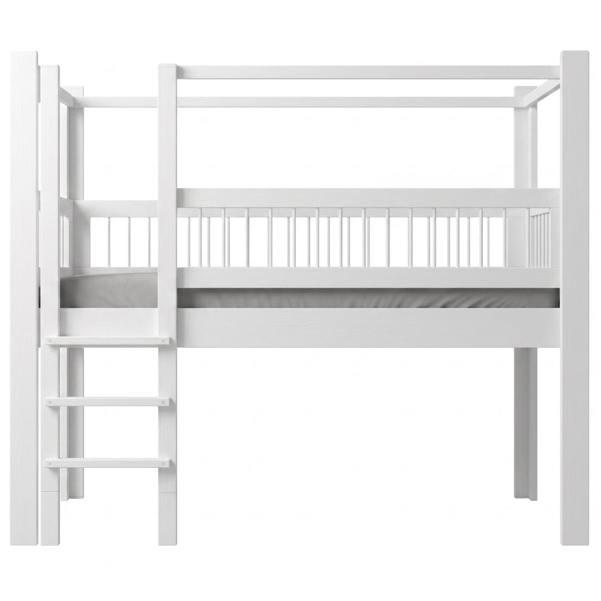 Mitwachsendes 5-in-1-KUBU-Bett aus massiver Buche in Weiß. (Product)