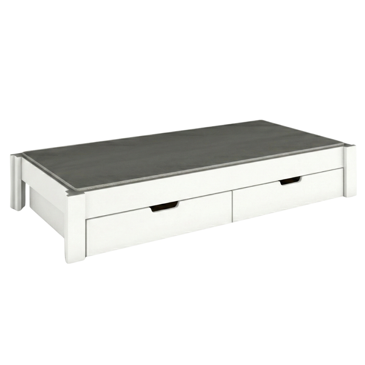 DESTYLE Bett 90 × 200 cm mit zwei Schubladen in Weiß. (Product)